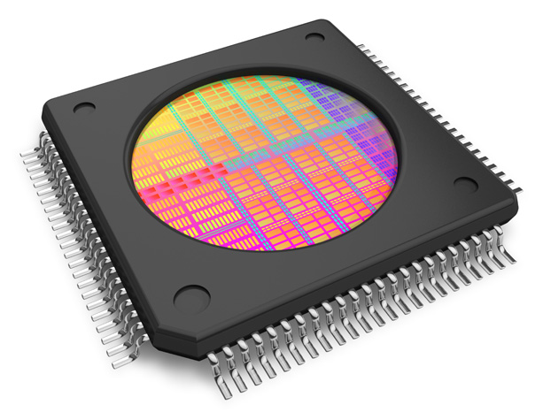 Wire-bonded semiconductor die in an open-cavity QFN package manufactured by Pin1 Semiconductor